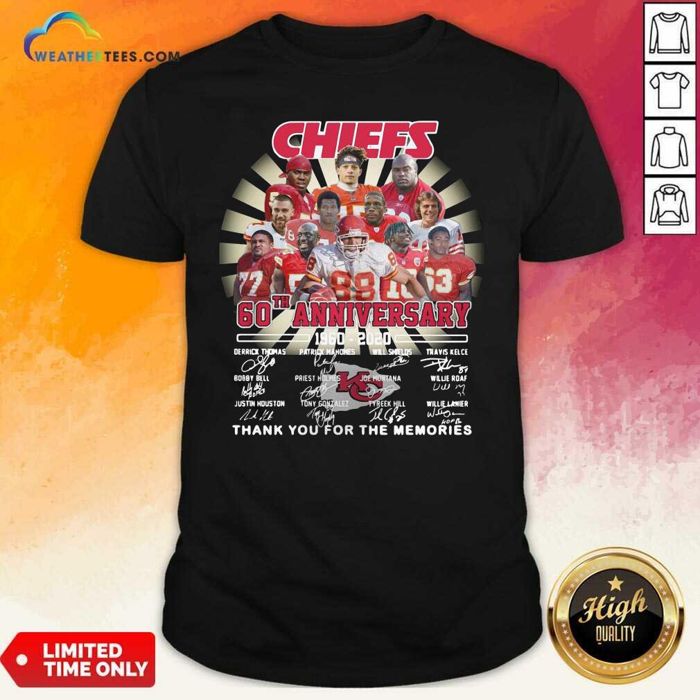 Good Kansas City Chiefs 60th Anniversary 1960 2020 Signatures Shirt