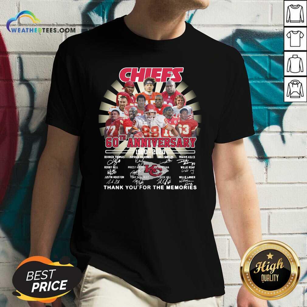 Good Kansas City Chiefs 60th Anniversary 1960 2020 Signatures Shirt - Image 3