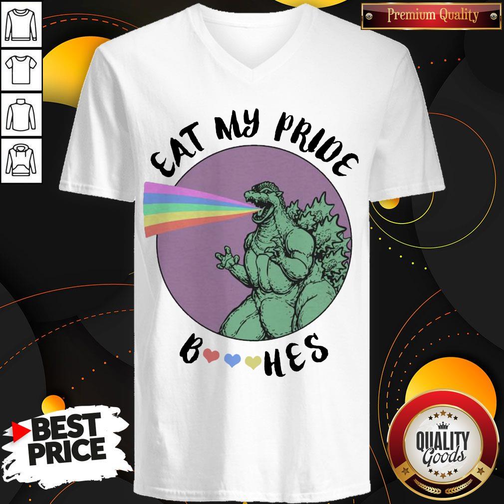 Good LGBT Eat My Pride GodZilla Shirt - Image 2