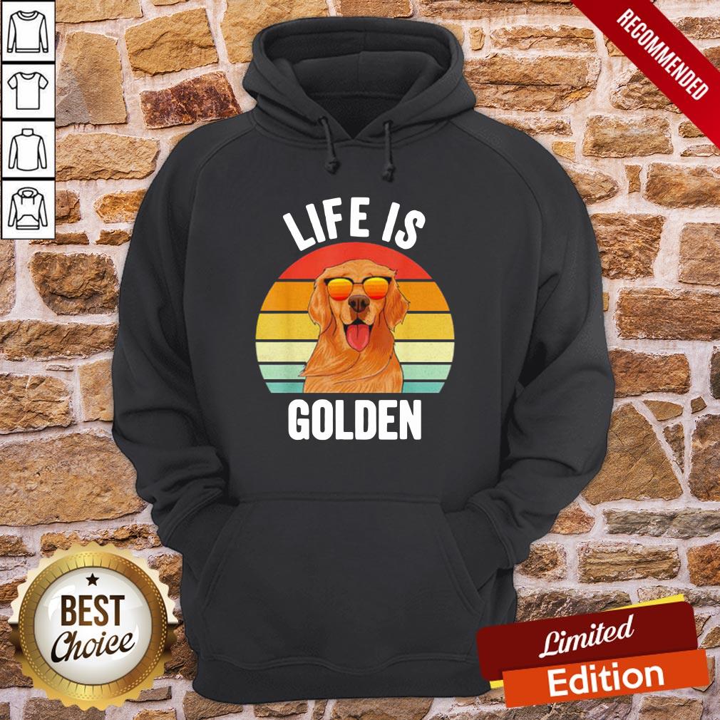 Good Life Is Golden Retriever Vintage Shirt - Image 5
