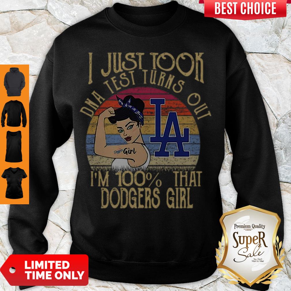 Good Los Angeles Dodgers I Just Took DNA Test Turns Out I’m 100% That Dodgers Girl Shirt - Image 5