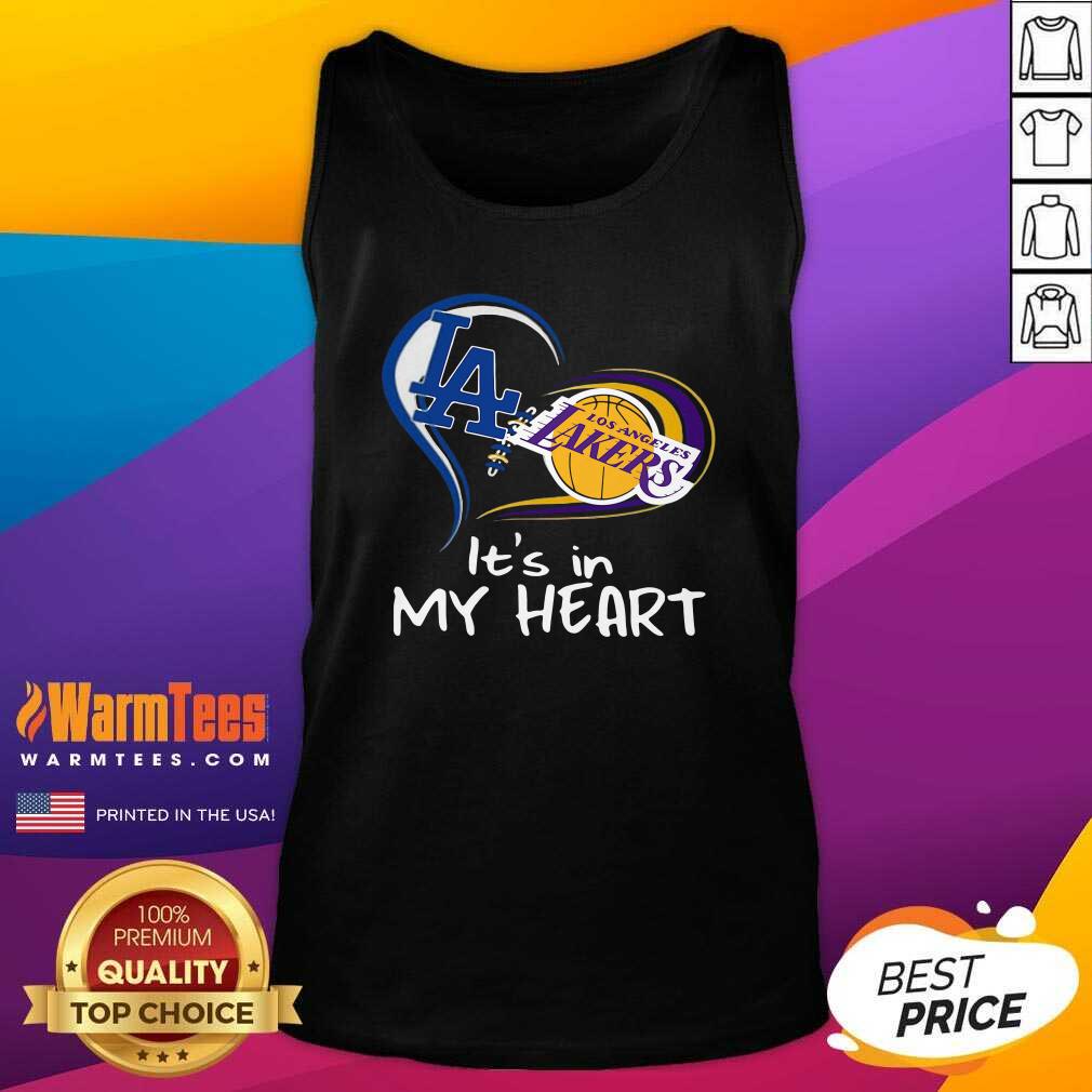 Good Los Angeles Raiders And Los Angeles Lakers It’s In My Heart Shirt - Image 4