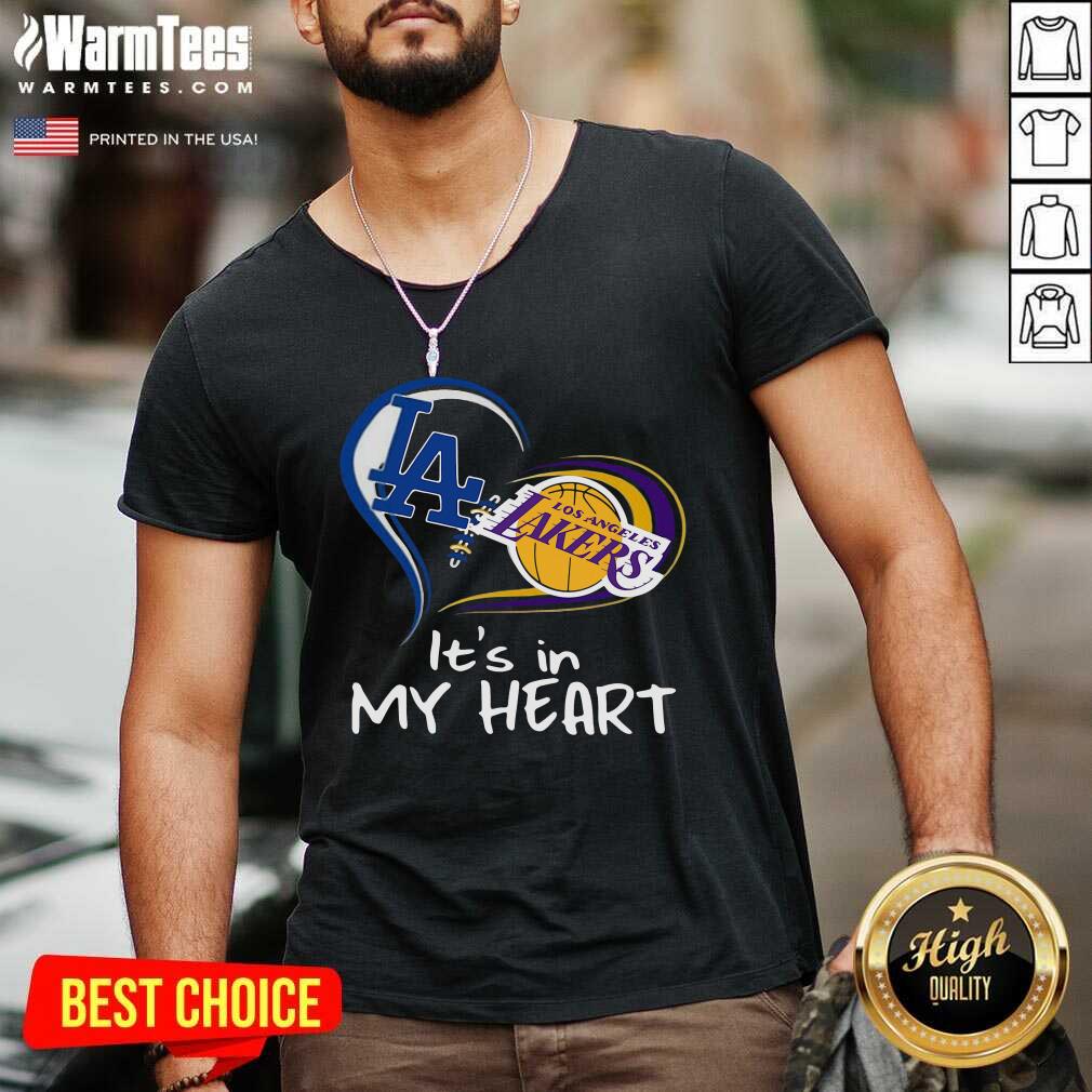 Good Los Angeles Raiders And Los Angeles Lakers It’s In My Heart Shirt - Image 5