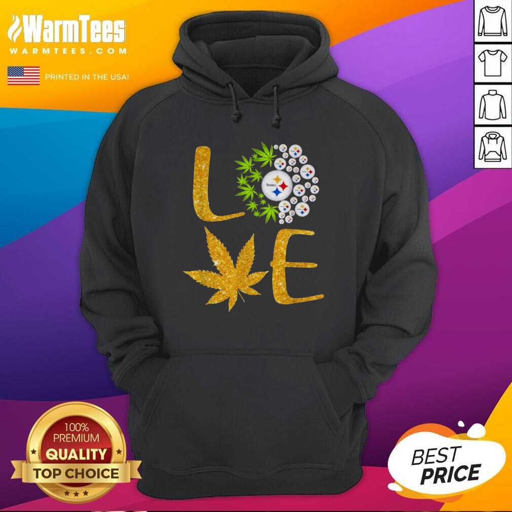 Good Love Steelers Cannabis Football Shirt - Image 2