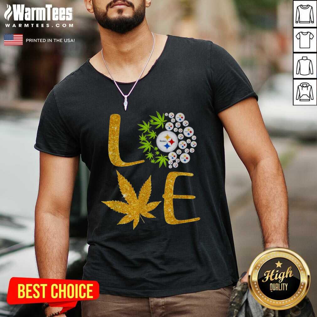 Good Love Steelers Cannabis Football Shirt - Image 5
