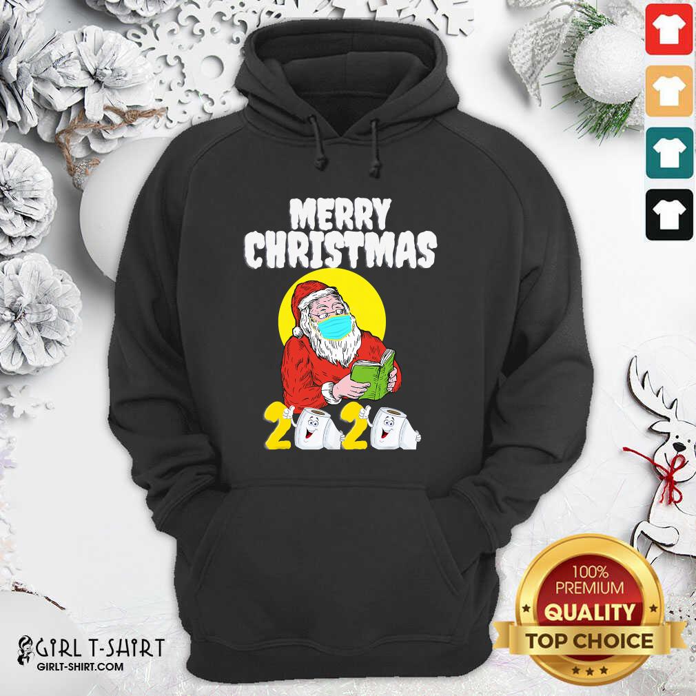 Good Merry Christmas 2020 Santa With Face Mask And Toilet Paper Shirt - Image 2