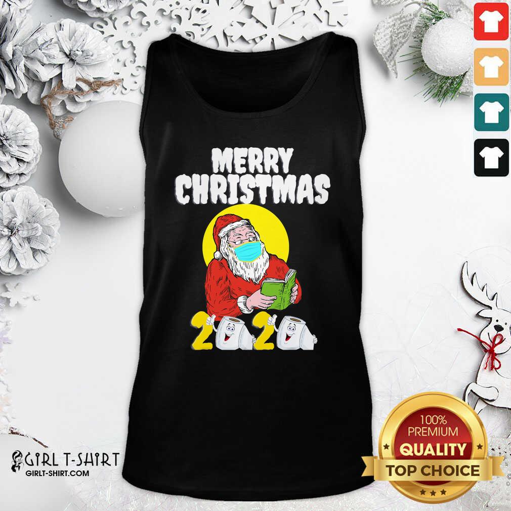 Good Merry Christmas 2020 Santa With Face Mask And Toilet Paper Shirt - Image 4