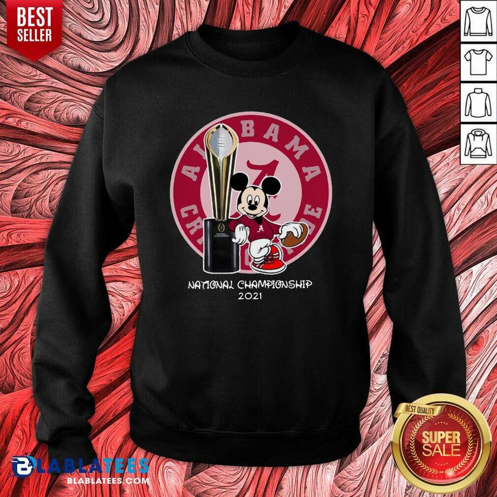 Good Mickey Mouse Alabama Crimson Tide National Championship 2021 Shirt - Image 4