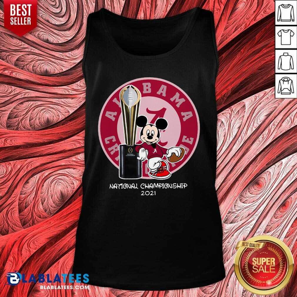 Good Mickey Mouse Alabama Crimson Tide National Championship 2021 Shirt - Image 3