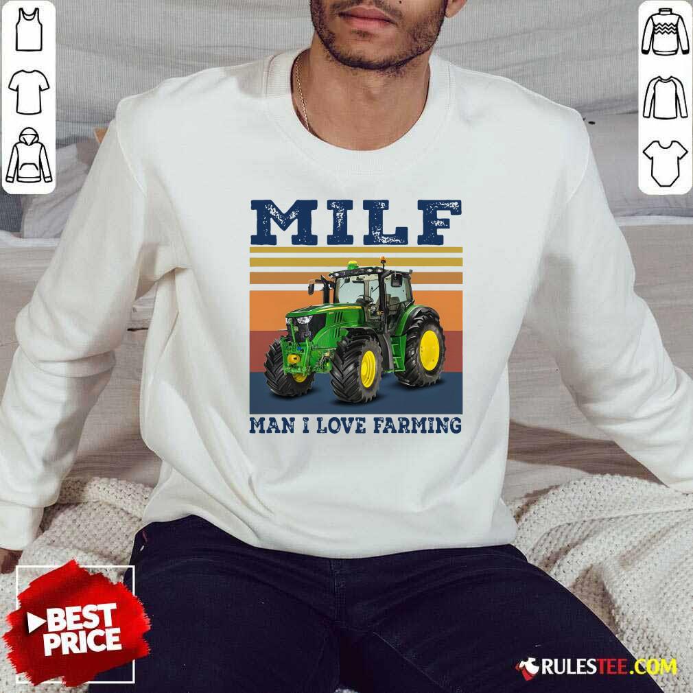 Good Milf Man I Love Farming Vintage Shirt - Image 5