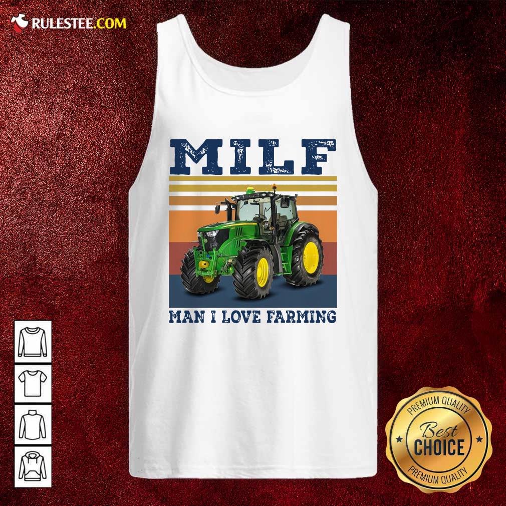 Good Milf Man I Love Farming Vintage Shirt - Image 4