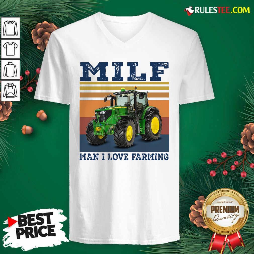 Good Milf Man I Love Farming Vintage Shirt - Image 3