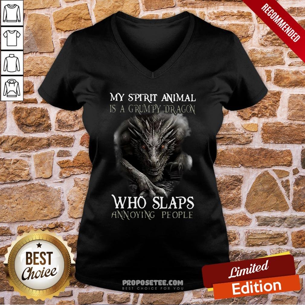 Good My Spirit Animal Is A Grumpy Dragon Who Slaps Annoying People Shirt - Image 3
