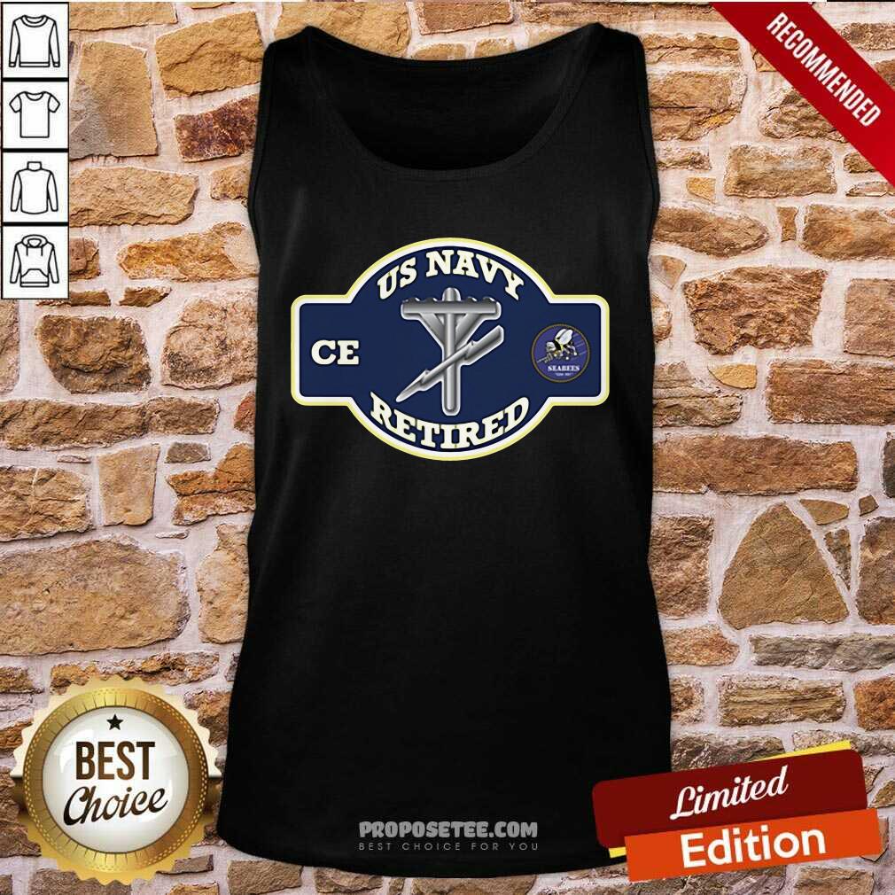 Good Navy Seabee Construction Electrician Retired Emblem Shirt - Image 4