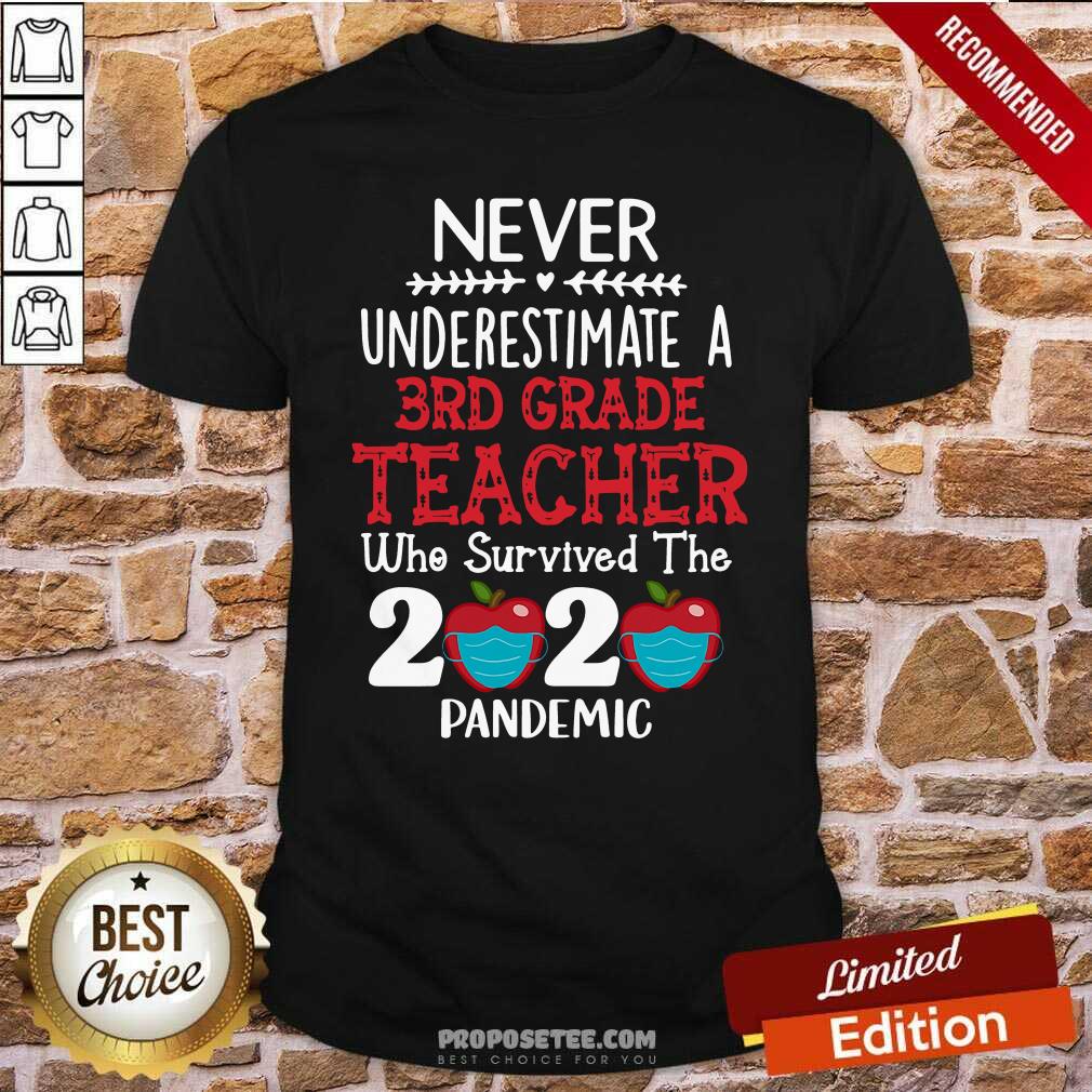 Good Never Underestimate A 3rd Grade Teacher Survived 2020 Pandemic Shirt