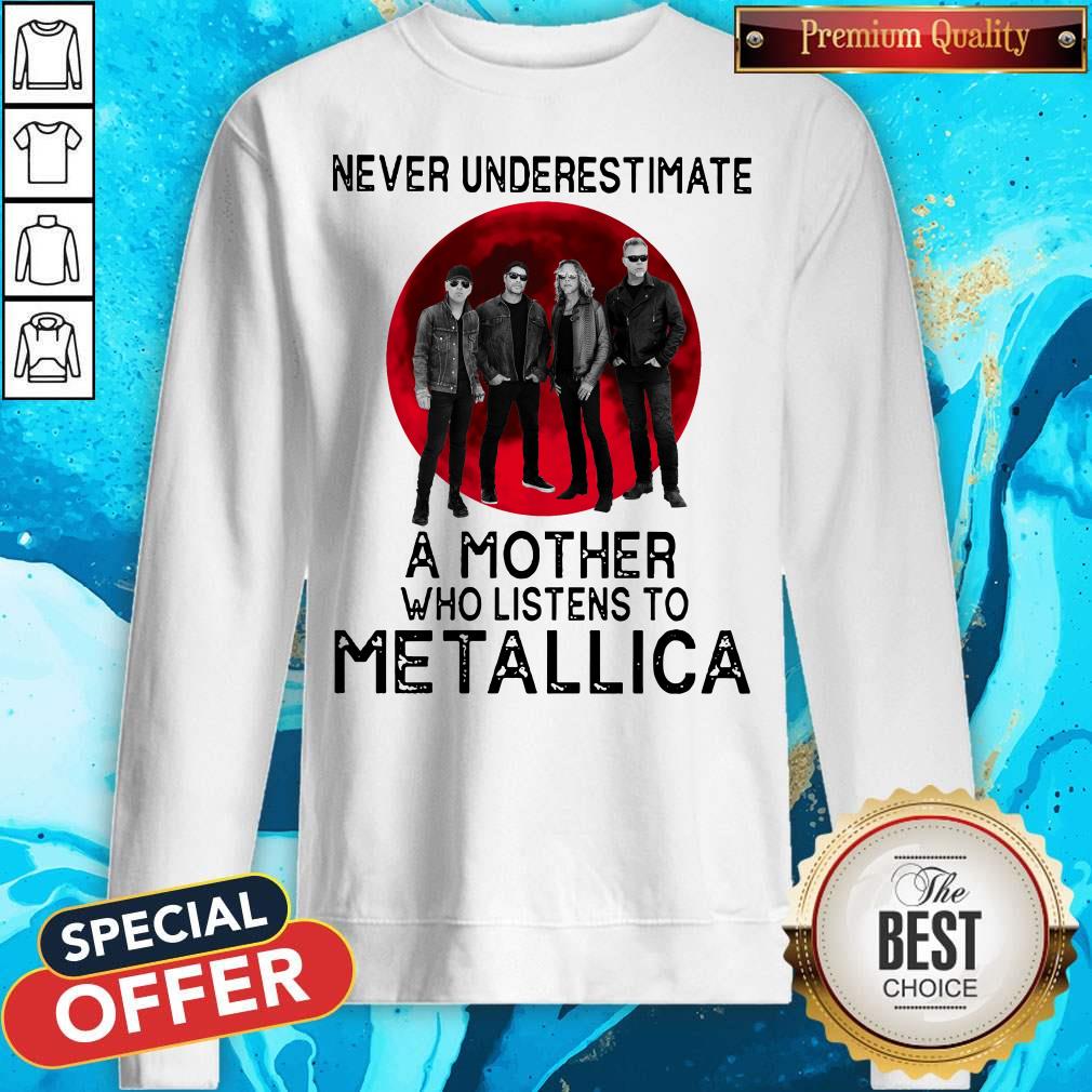 Good Never Underestimate A Mother Who Listens To Metallica Moon Shirt - Image 5