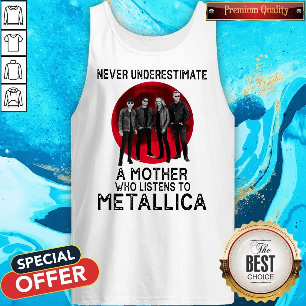 Good Never Underestimate A Mother Who Listens To Metallica Moon Shirt - Image 4