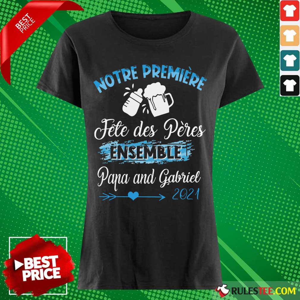 Good Notre Première Fête Des Pères Ensemble 2021 Shirt - Image 3