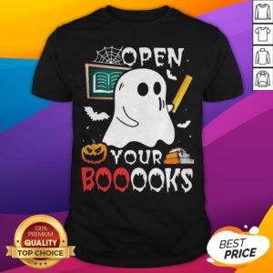Good Open Your Booooks Halloween Shirt