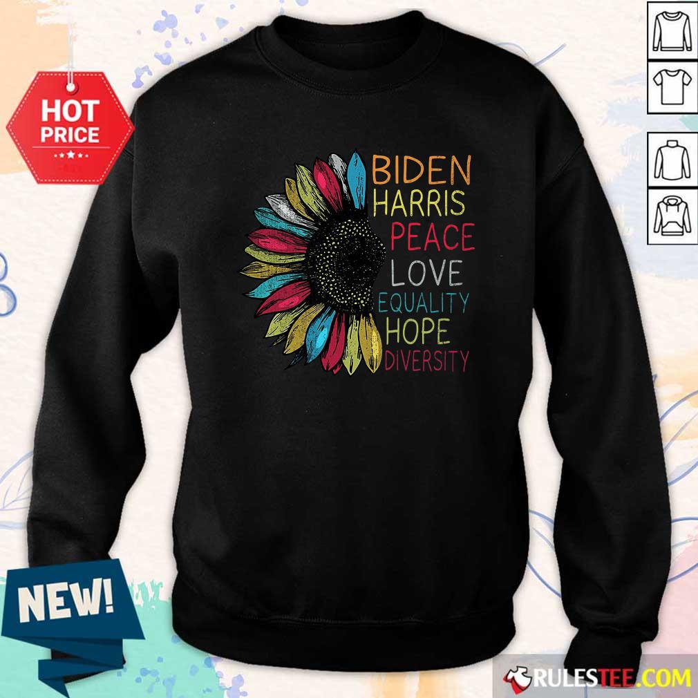 Good Peace Love Equality Hope Diversity Biden Harris 2020-2024 Shirt - Image 5