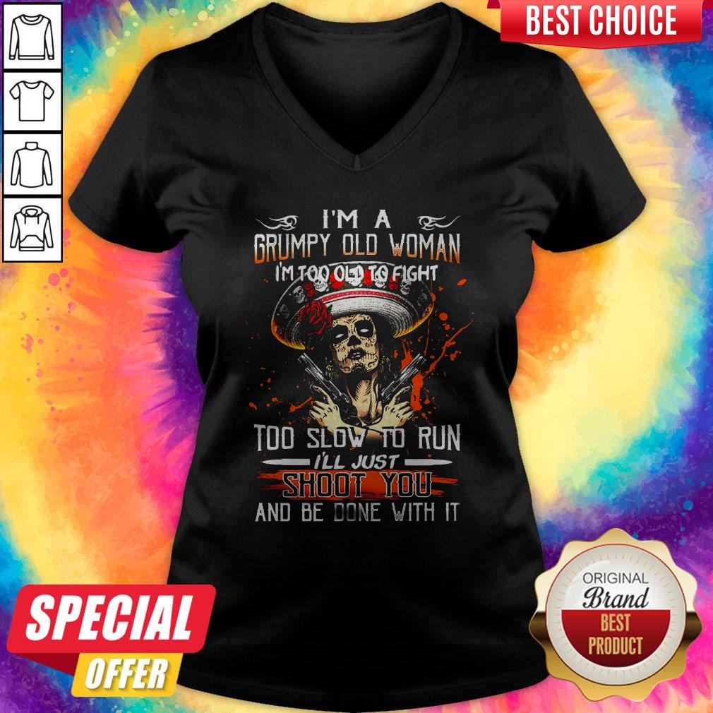 Good Quality Im A Grumpy Old Woman Shirt - Image 2