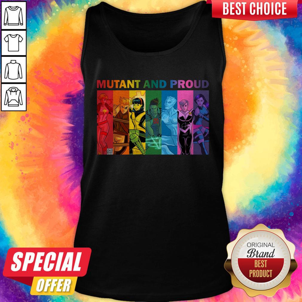 Good Quality LGBT Mutant And Proud Pin On Xmen Shirt - Image 3