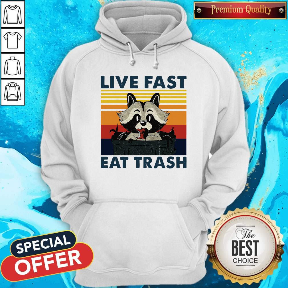 Good Raccoon Live Fast Eat Trash Vintage Shirt - Image 4