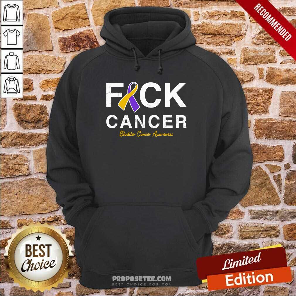 Good Raise Support Bladder Ribbon Cancer Awareness Pun Shirt - Image 5