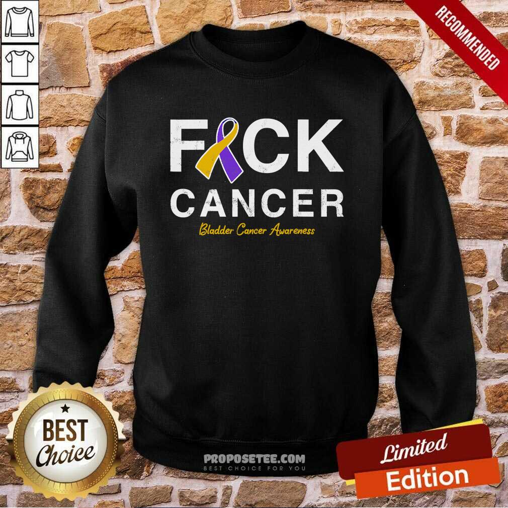 Good Raise Support Bladder Ribbon Cancer Awareness Pun Shirt - Image 2