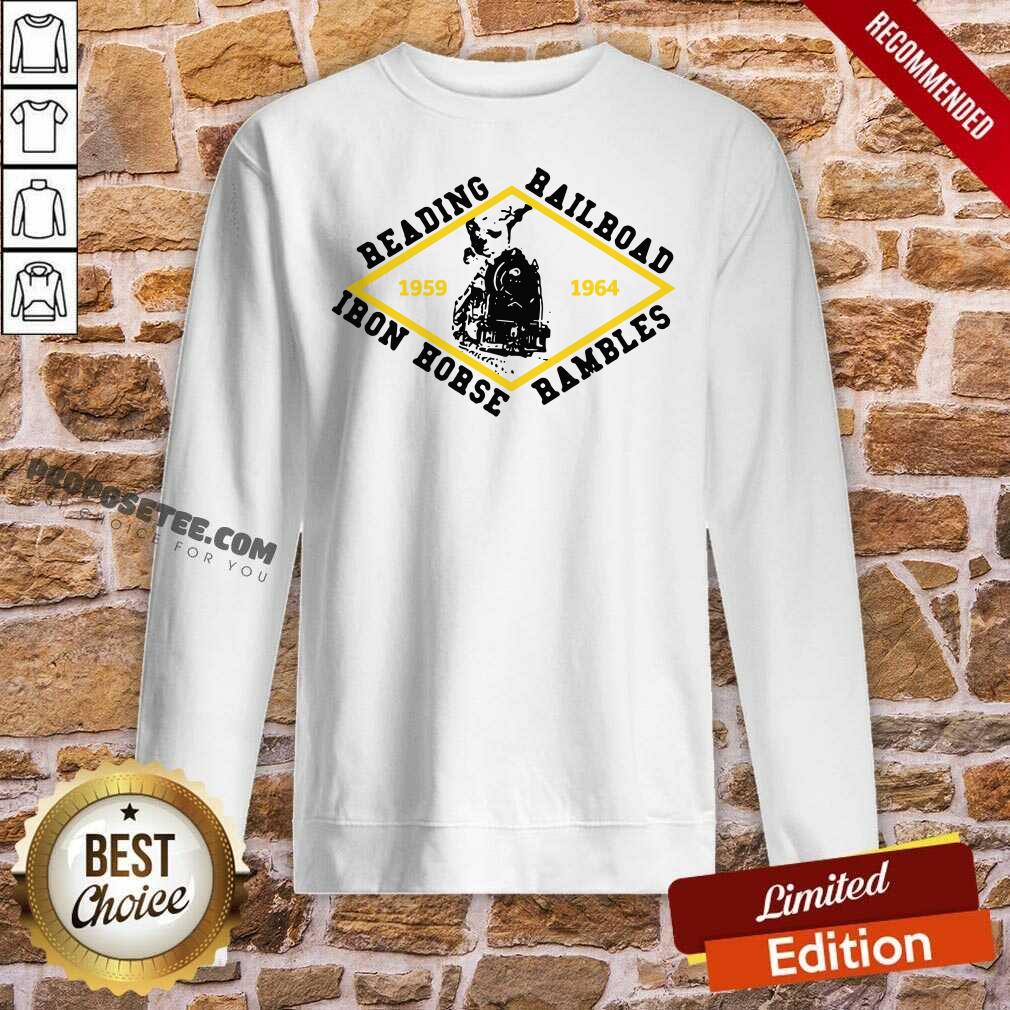 Good Reading Railroad Iron Horse Rambles 1959 1964 Logo Shirt - Image 4
