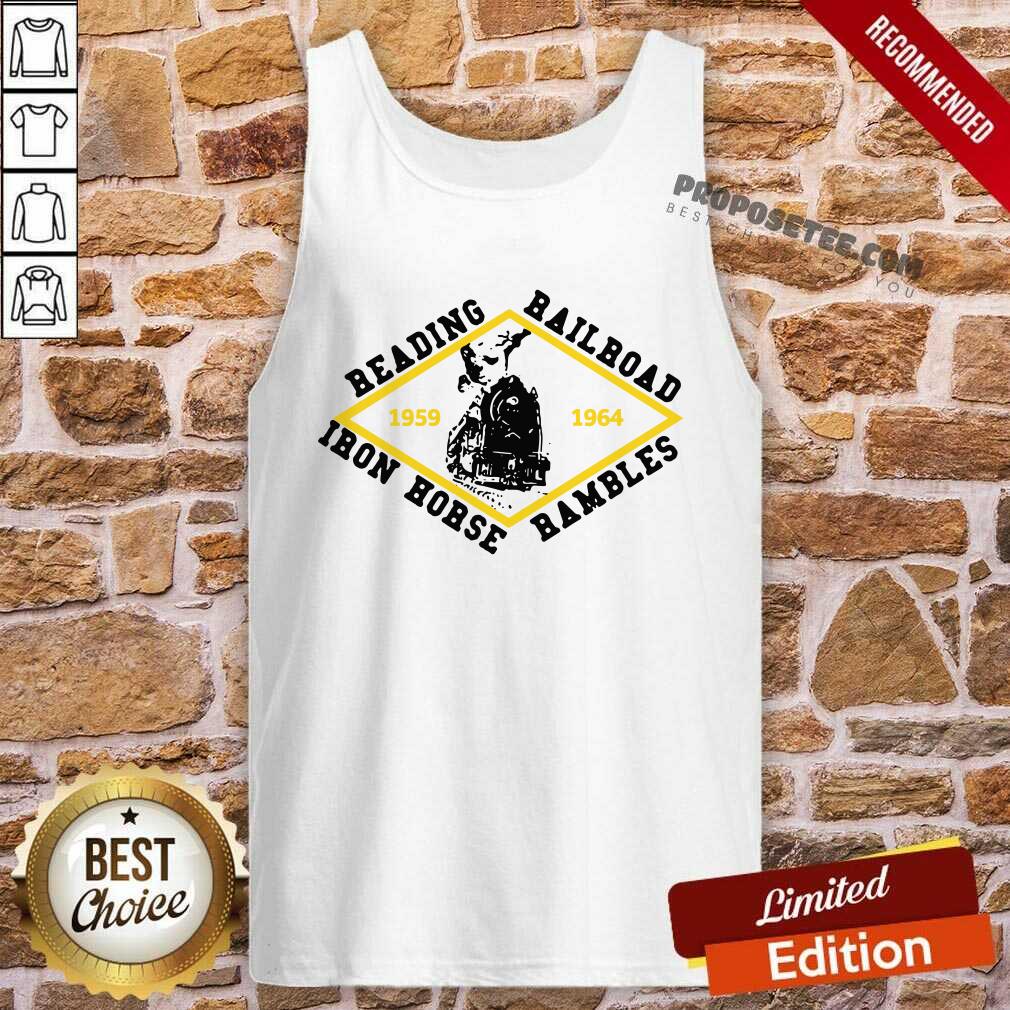 Good Reading Railroad Iron Horse Rambles 1959 1964 Logo Shirt - Image 3