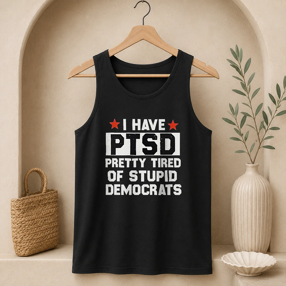 Good Republican I Have Ptsd Pretty Tired Of Stupid Democrats Red Stars Shirt - Image 3