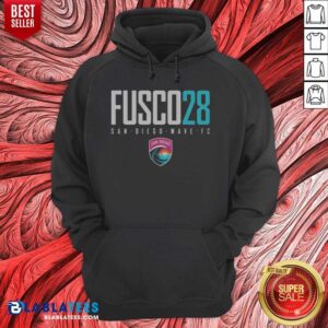 Alternative view of Good San Diego Wave FC Fusco 28 Text Logo San Diego Wave FC NWSL Shirt