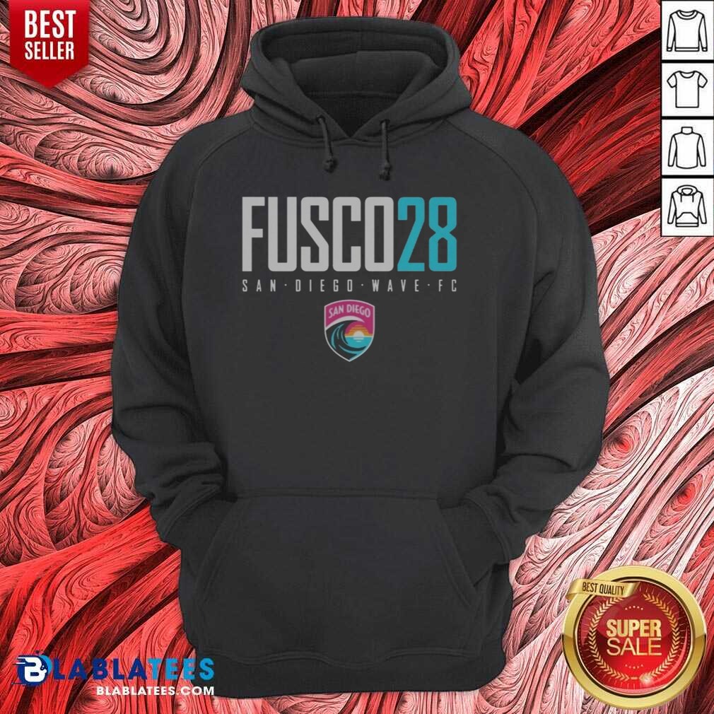Good San Diego Wave FC Fusco 28 Text Logo San Diego Wave FC NWSL Shirt - Image 2