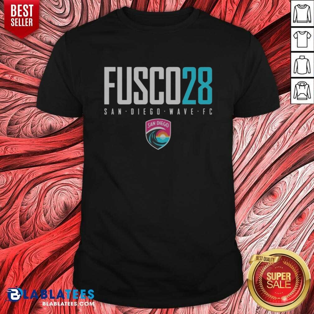 Good San Diego Wave FC Fusco 28 Text Logo San Diego Wave FC NWSL Shirt