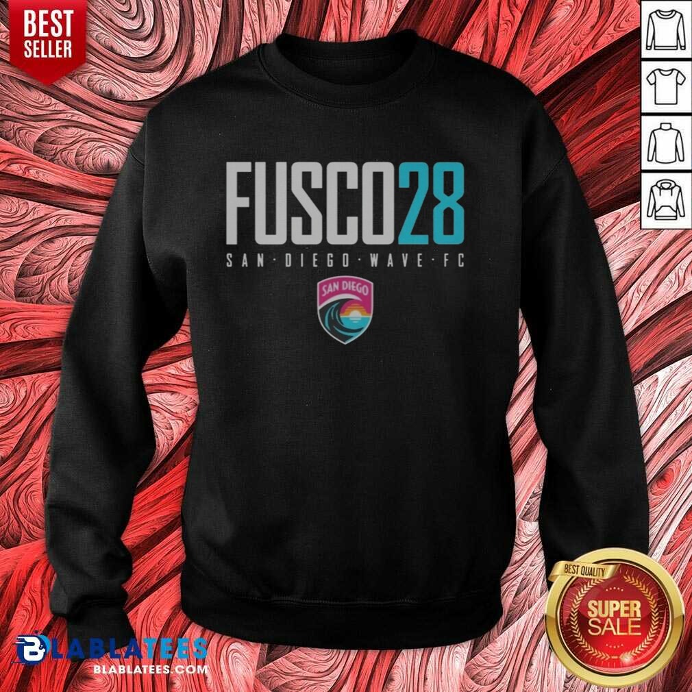 Good San Diego Wave FC Fusco 28 Text Logo San Diego Wave FC NWSL Shirt - Image 3