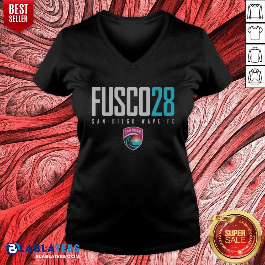 Good San Diego Wave FC Fusco 28 Text Logo San Diego Wave FC NWSL Shirt - Image 5