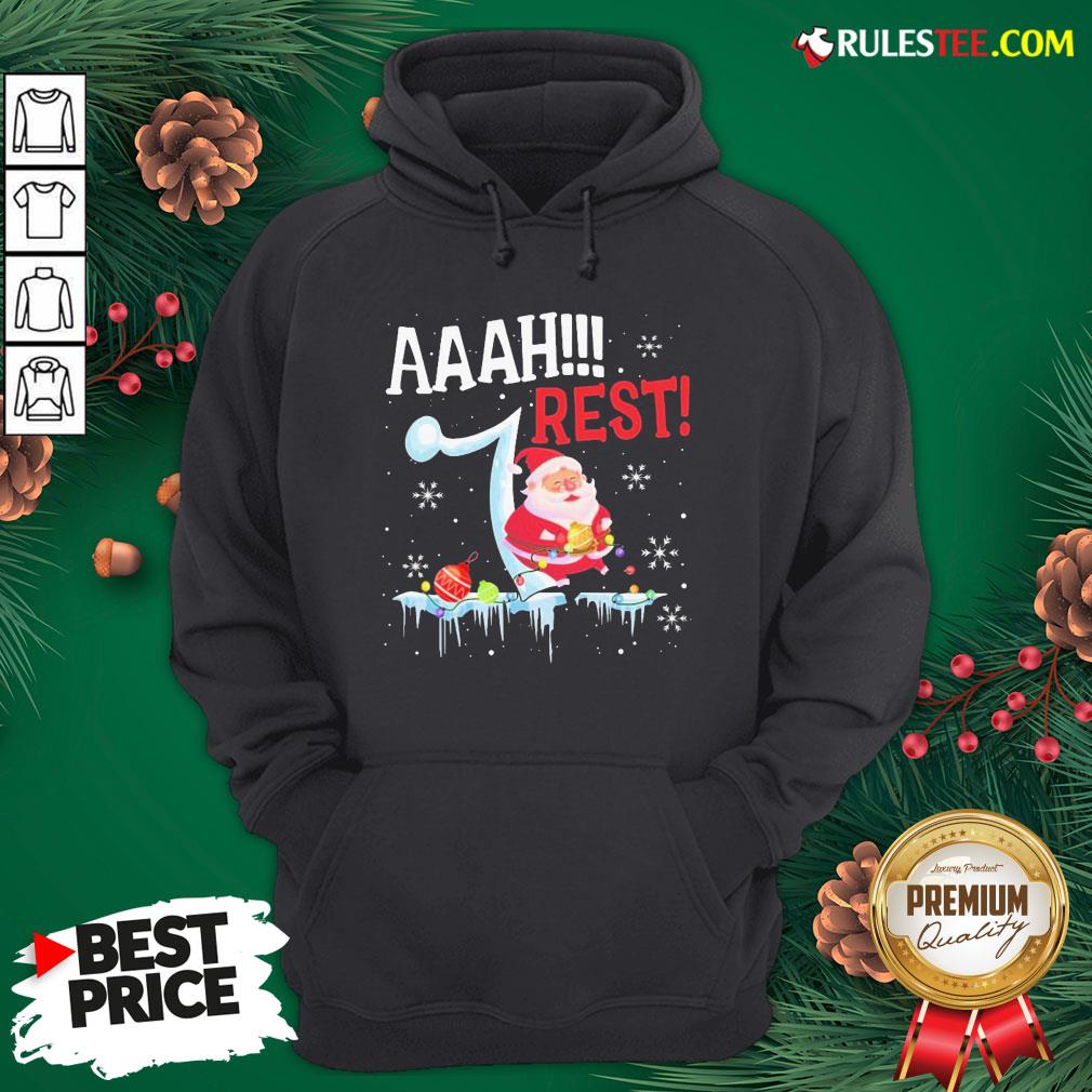 Good Santa Claus Aaah Rest Happy Light Christmas Shirt - Image 2