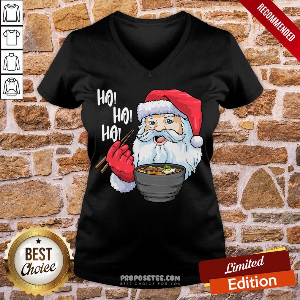 Good Santa Ramen Noodles Shirt Christmas Japanese Noodles Shirt - Image 3