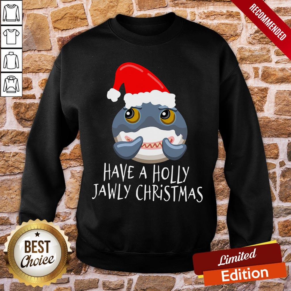 Good Santa Shark Have A Holly Jawly Christmas Shirt - Image 4