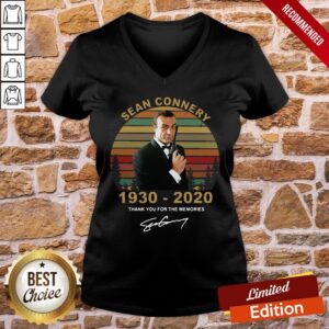 Alternative view of Good Sean Connery 1930 2020 Thank You For The Memories Signature Vintage Shirt