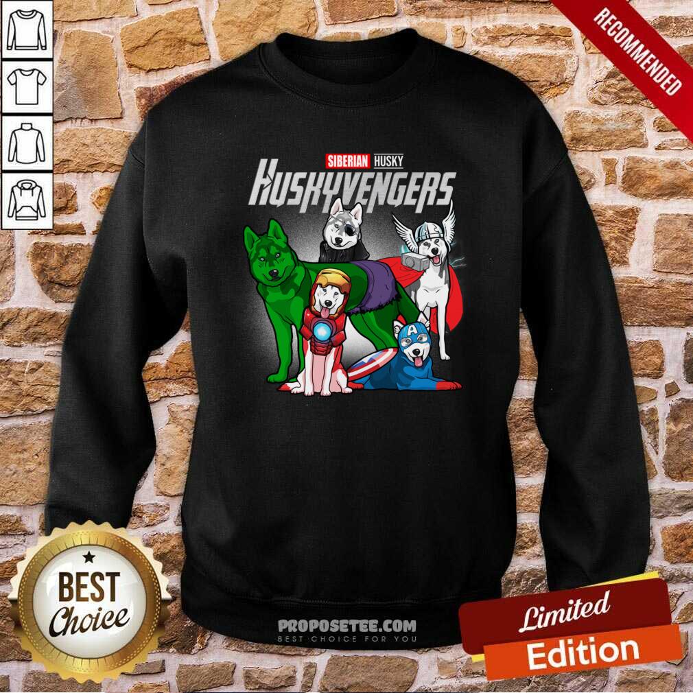 Good Siberian Husky Marvel Avengers Huskyvengers Shirt - Image 4