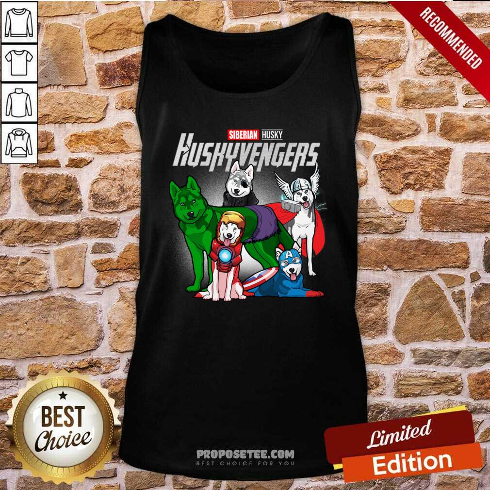 Good Siberian Husky Marvel Avengers Huskyvengers Shirt - Image 3