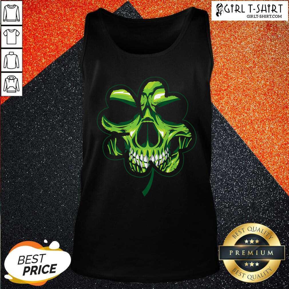 Good Skull Shamrock St Patricks Day Shirt - Image 3