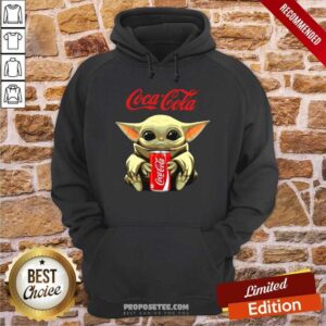 Alternative view of Good Star Wars Baby Yoda Hugs Coca Cola Soft Drink Shirt