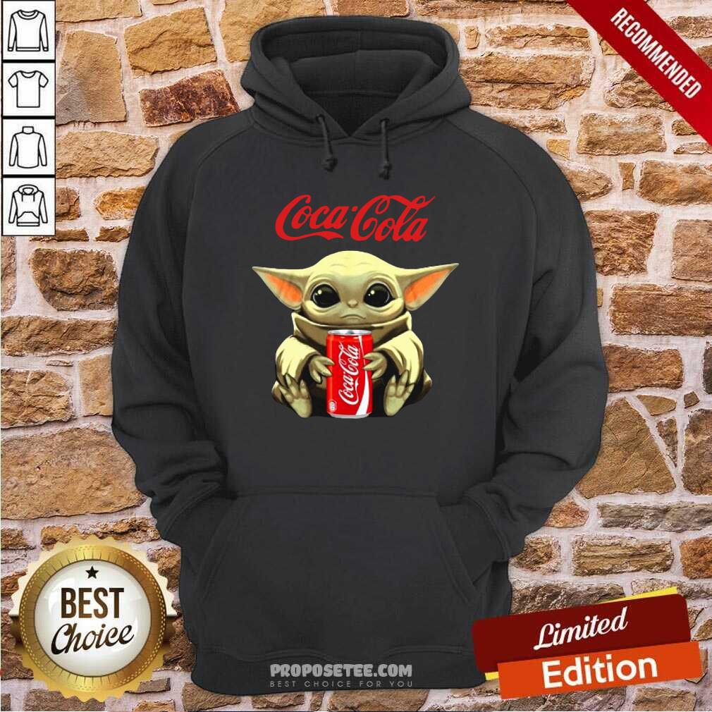 Good Star Wars Baby Yoda Hugs Coca Cola Soft Drink Shirt - Image 2