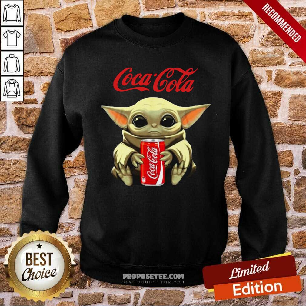 Good Star Wars Baby Yoda Hugs Coca Cola Soft Drink Shirt - Image 5