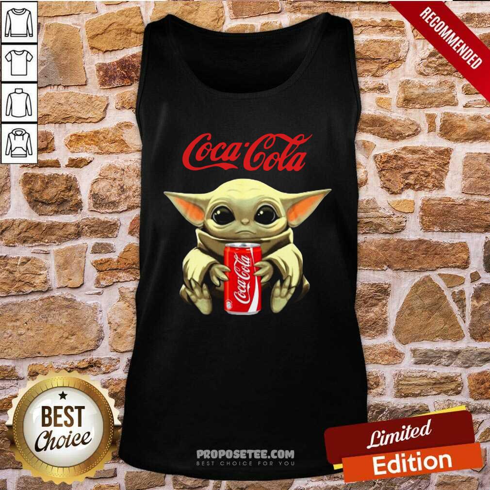 Good Star Wars Baby Yoda Hugs Coca Cola Soft Drink Shirt - Image 4