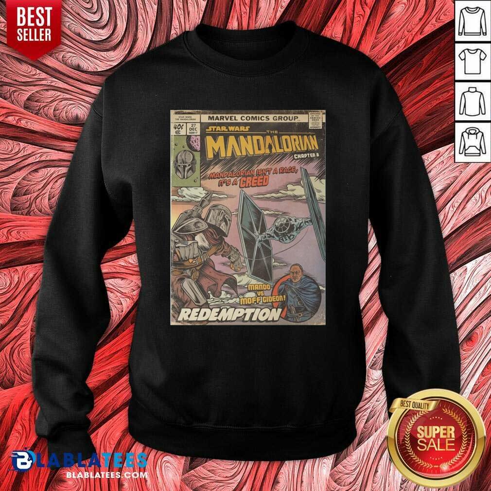 Good Star Wars The Mandalorian Chapter 8 Mando Vs Moff Gideon Redemption Shirt - Image 4