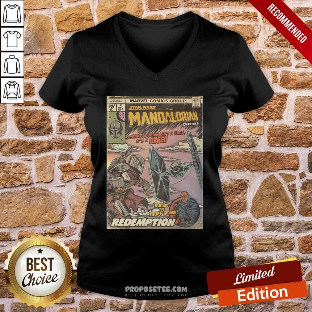 Good Star Wars The Mandalorian Chapter 8 Mando Vs Moff Gideon Redemption Shirt - Image 2
